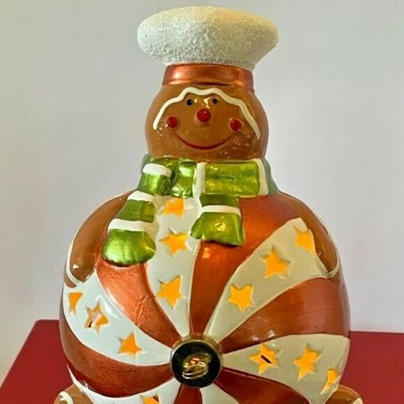 Home Reflections Luminaire Christmas Gingerbread Ornament Flameless Candle W/Box - Picture 10 of 14